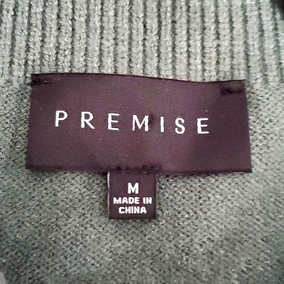 Premise Leaf Green Soft Boxy Boat Neck Long Sleeve Sweater - Picture 7 of 8